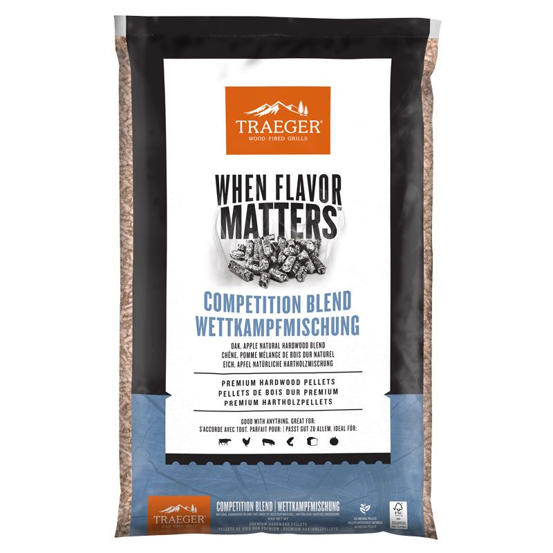 Traeger Pellets di ciliegio, faggio e quercia 100% naturali certificati FSC, 9 kg