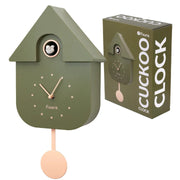 Fisura Orologio a Cucù "Oliva", 21,5 x 41,5 cm, Verde Oliva / Beige