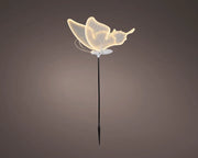 Farfalla LED in metallo con movimento 65 x 80 x 32 cm bianco Peraga Christmas