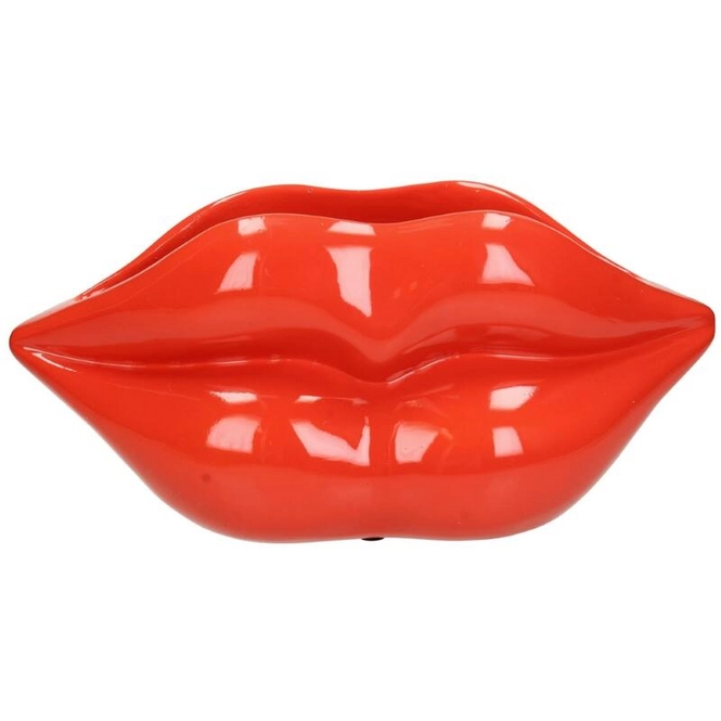 VASO A FORMA DI LABBRA 37.3X14.2X17 CM ROSSO