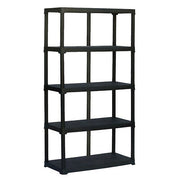 SCAFFALE TEMPO PLAST 5RIPIANI 100X40X176CM NERO