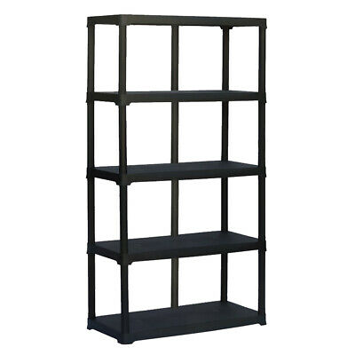 SCAFFALE TEMPO PLAST 5RIPIANI 100X40X176CM NERO
