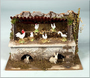 STALLA 20X14X12CM CON POLLI E CONIGLI