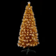 ALBERO DI NATALE ORO CON FIBRE OTTICHE H.180CM
