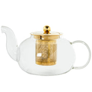 Teiera in Vetro Borosilicato con Filtro in Acciaio 800ml Trasparente Peraga Home