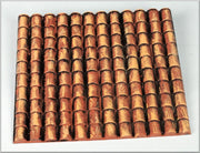 PANNELLO PLASTICA TETTO TEGOLE GRANDI ROSSE SFUMATE 35X25CM