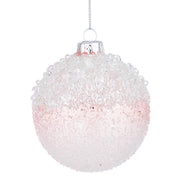 PALLINA DI NATALE IN VETRO BREZZA ROSA 8CM