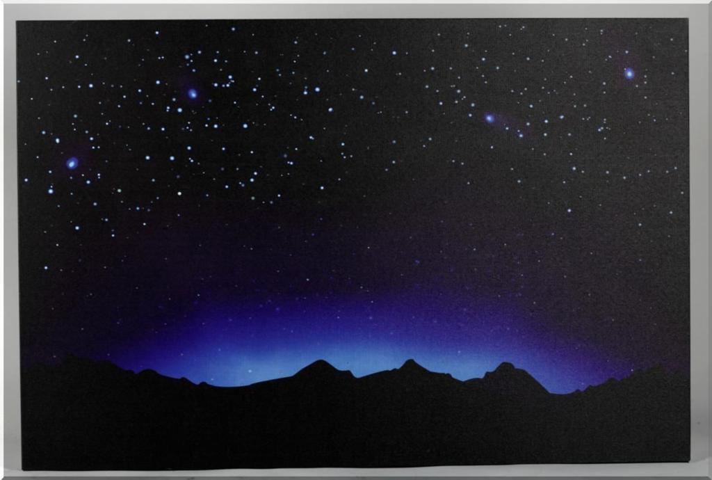 CIELO LUMINOSO CON MONTAGNE LED 60X40CM