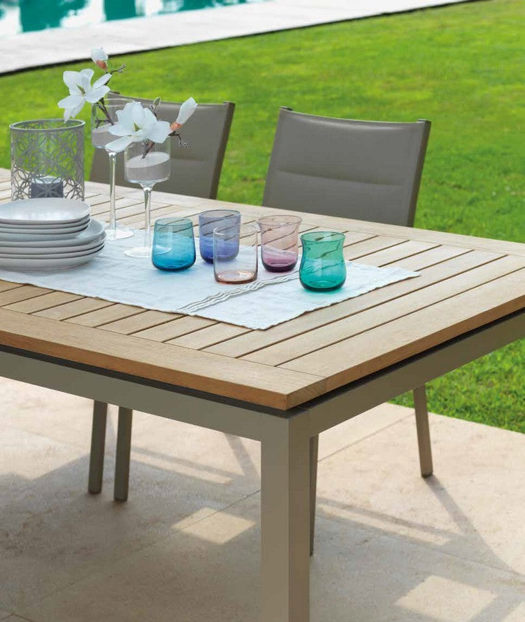OFFERTA TAVOLO TIMBER TEAK ALLUNGABILE 200/280 CM+ 6 POLTRONE