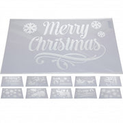 OFFERTA 3 STANCIL NATALIZI 50X30 CM ASSORTITI