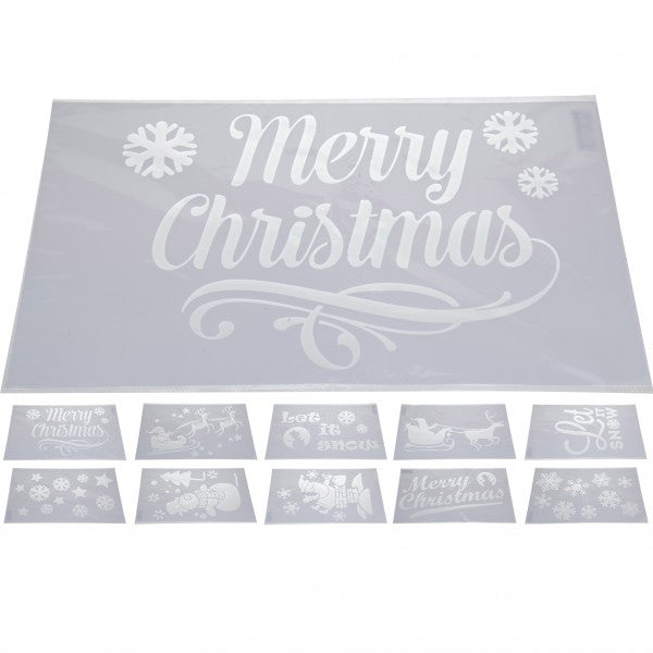 OFFERTA 3 STANCIL NATALIZI 50X30 CM ASSORTITI