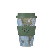 TAZZA RIUTILIZZABILE ECO-FRIENDLY IN BAMBU 400ML MAPS