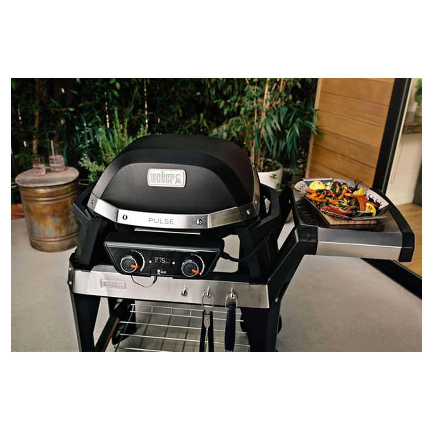 BARBECUE ELETTRICO PULSE 2000 NERO CON CARRELLO