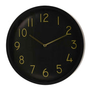 OROLOGIO DA PARETE NERO/ORO 38CM