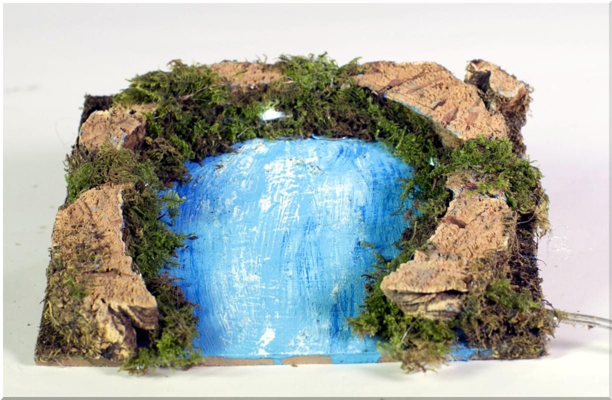 PARTE FINALE DEL FIUME CON LUCI 14X13CM