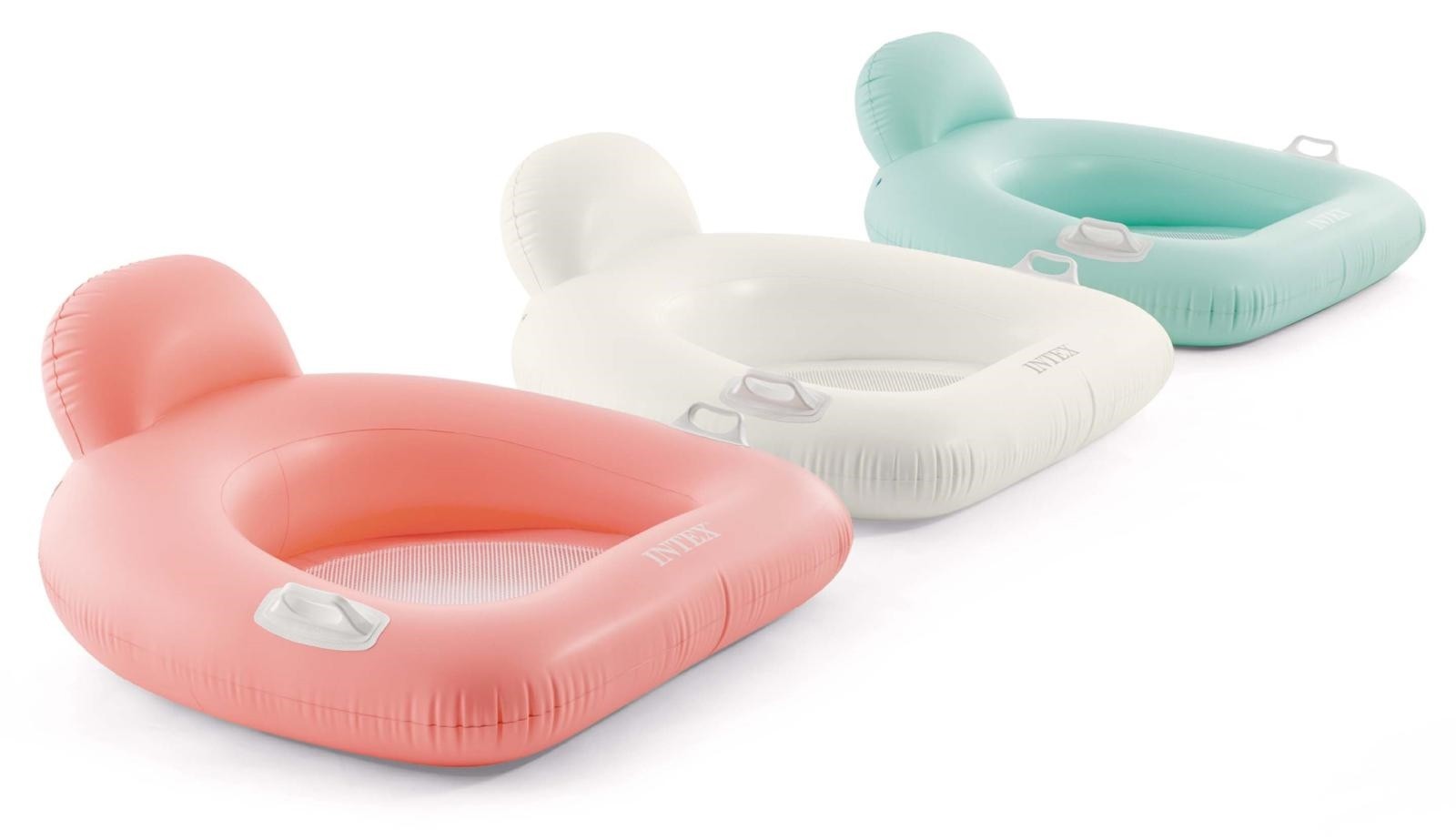 Intex 1 aufblasbarer Liegestuhl 114 x 107 cm für Pool und Meer, sortiert