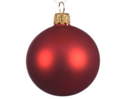 1 PALLINA IN VETRO OPACO D.15 ROSSO NATALE