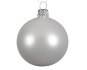 1 PALLINA IN VETRO OPACO D.15 BIANCO INVERNO