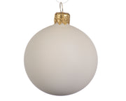 1 PALLINA IN VETRO OPACO D.15 BIANCO LANA