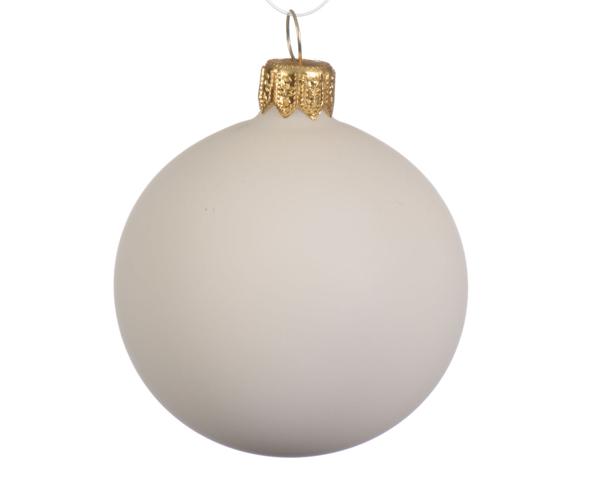 1 PALLINA IN VETRO OPACO D.15 BIANCO LANA