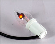 PORTALAMPADA + LAMPADA EFFETTO FIAMMA, E12, 220 V