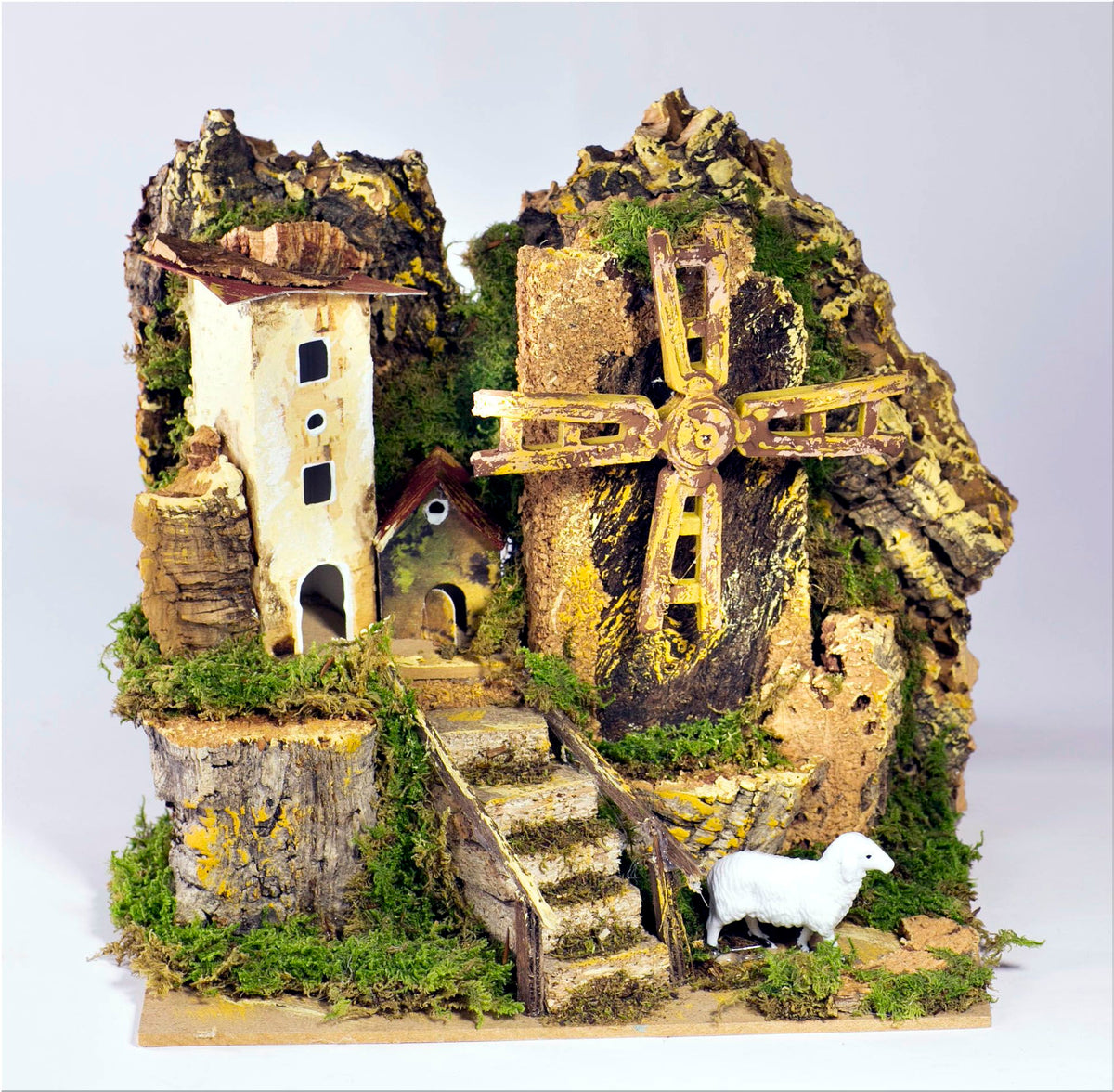 MULINO A VENTO CON MOVIMENTI 20X14X18CM