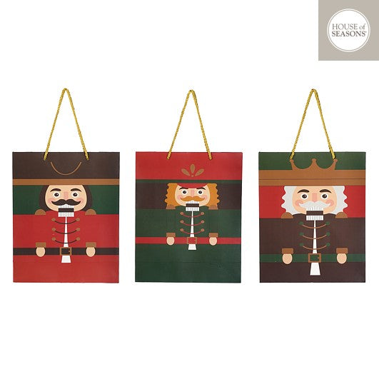 BORSA REGALO NATALIZIA CON SCHIACCIANOCI 26X10X32CM