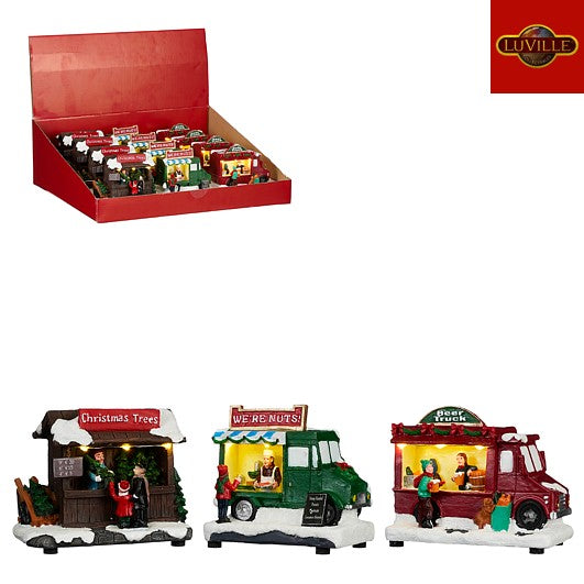 CAMIONCINO NATALIZIO CON VENDITORE - CHRISTMAS MARKET STALL LED
