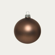 PALLINA DI NATALE MARRONE NOCE OPACA 10CM