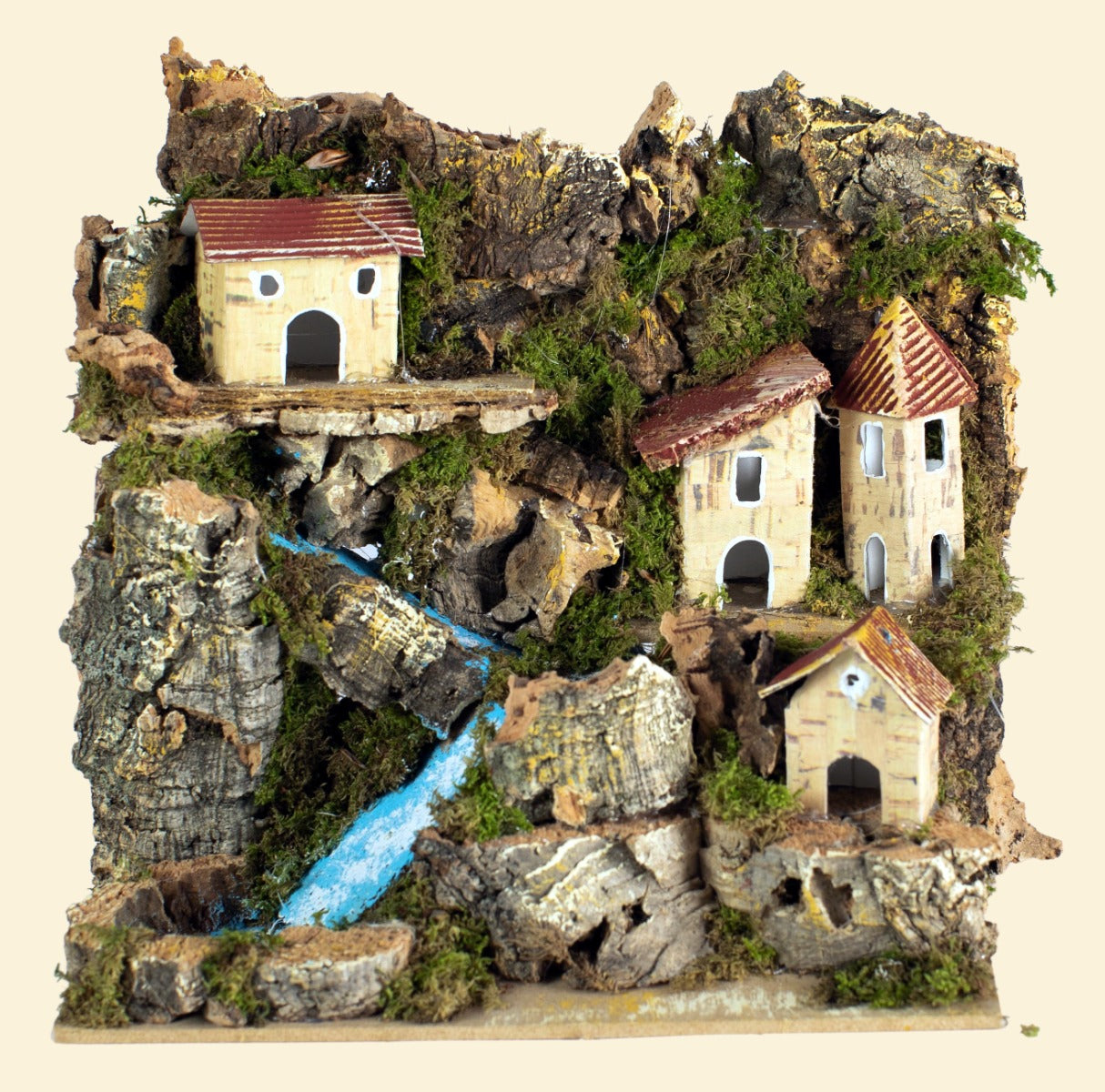 PAESAGGIO CON FIUME 20X14X18CM