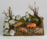 RECINTO CON MAIALI 20X14X12CM