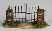 CANCELLO 2 ANTE IN FERRO CON BASE 14.5X4X8.5CM