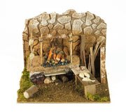 FORNO CON LAMPADA EFFETTO FIAMMA 20X14X17CM