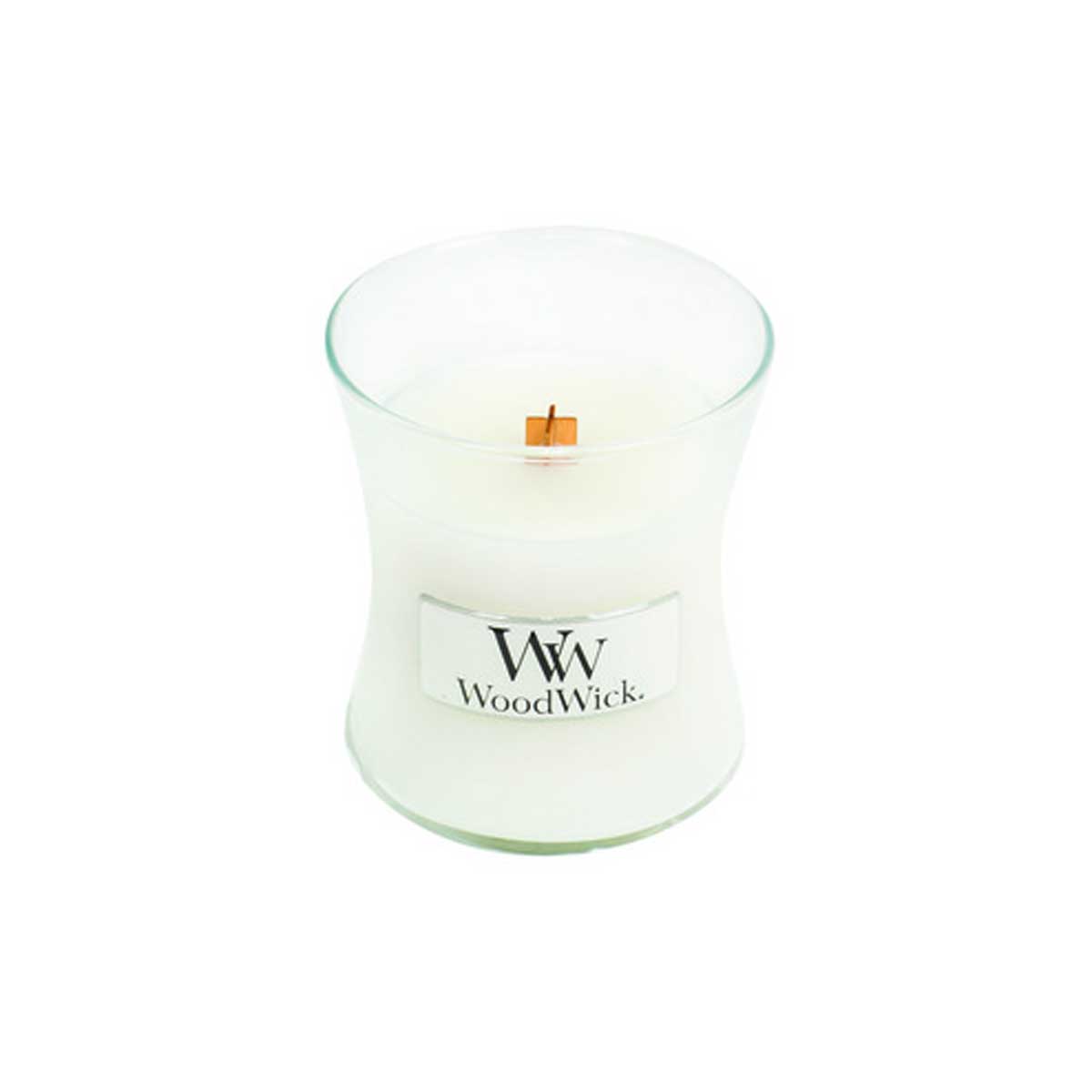 CANDELA CLESSIDRA PICCOLA MINI JAR WHITE TEAK
