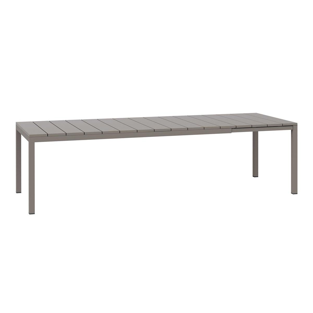 OFFERTA TAVOLO RIO ESTENDIBILE 210/280CM TORTORA +6 SEDIE +2 POLTRONE DOGA GIALLO