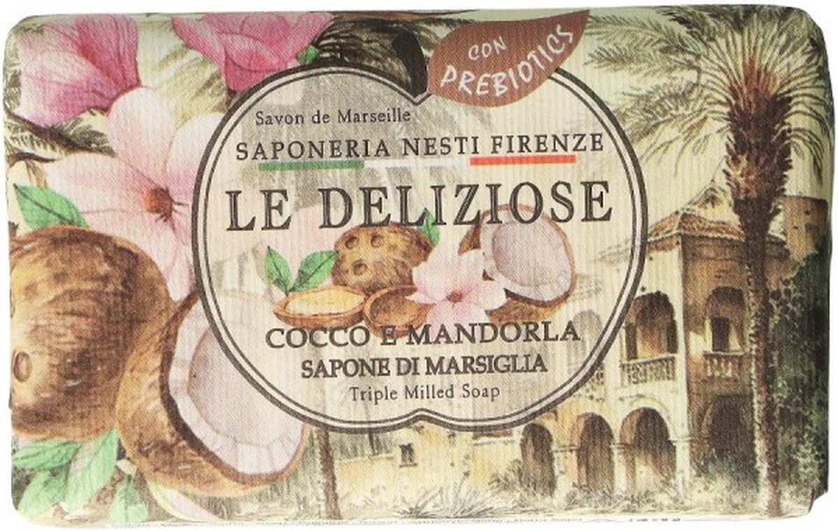 SAPONE VEGETALE LE DELIZIOSE COCCO E MANDORLA 150GR