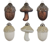 OFFERTA 4 PENDAGLI GHIANDE/FUNGHI CON PERLINE ASSORTITI
