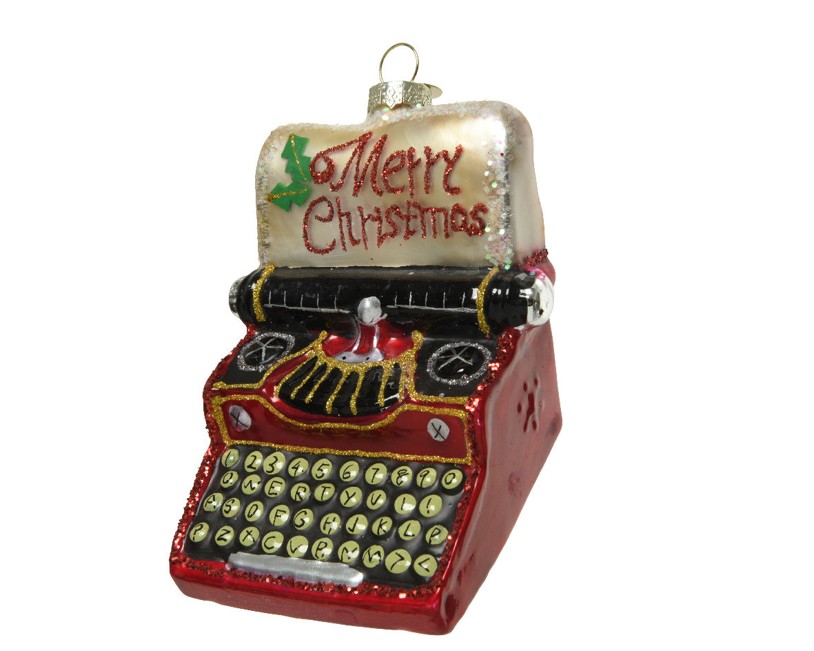 DECORAZIONE MACCHINA DA SCRIVERE APPENDIBILE H.11 ROSSO