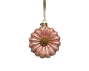 CIONDOLO NATALIZIO FIORE ROSA E ORO APPENDIBILE