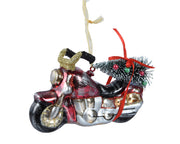 Moto Rosso Scuro decorazione natalizia appendibile H7cm