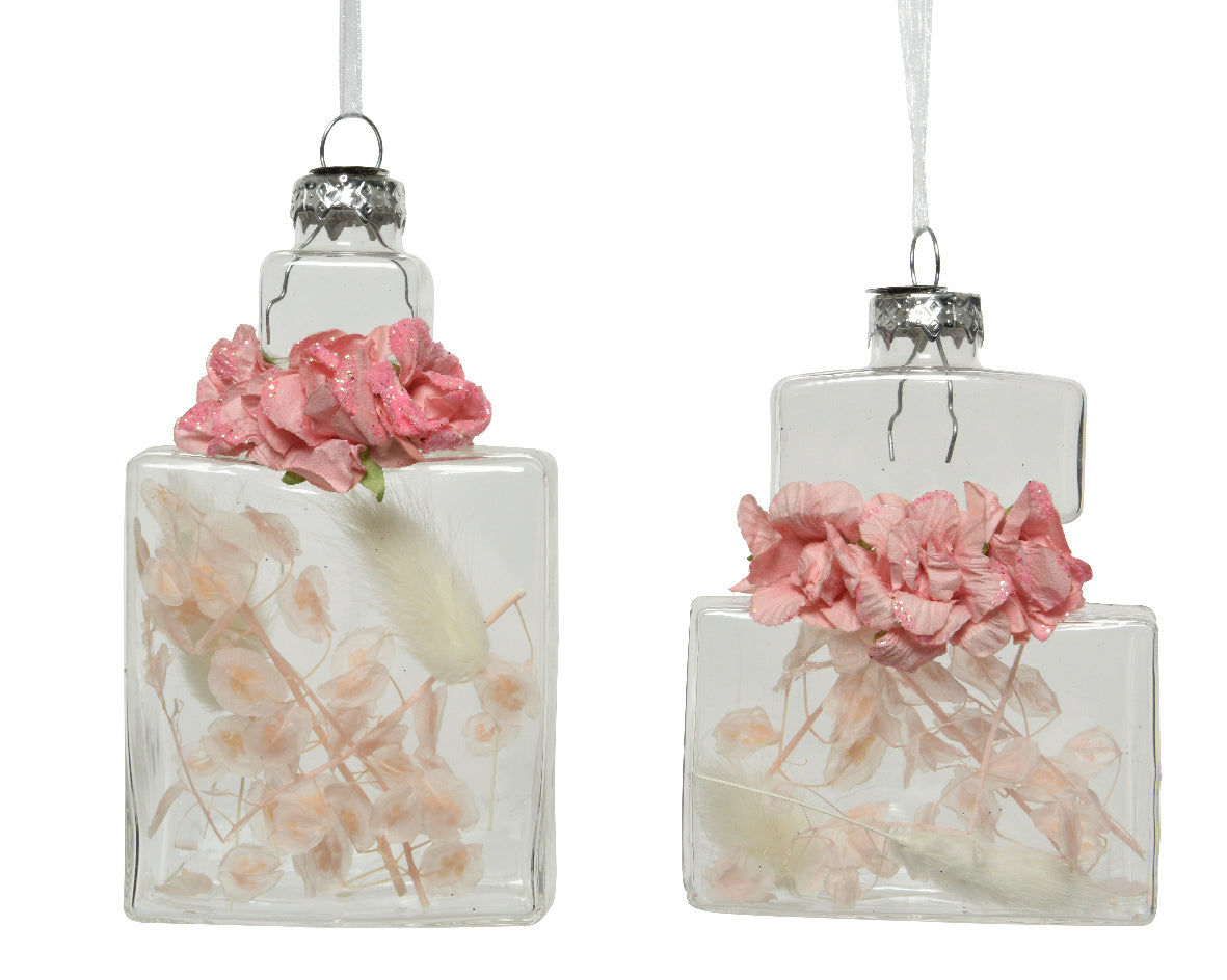 DECORAZIONE BOTTIGLIA DI PROFUMO DA APPENDERE H10.5 MODELLO ASSORTITO