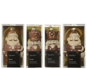 Pendente figura natalizia in vetro 6,7 x 4,6 x 11,9 cm colori modello assortito Peraga Christmas
