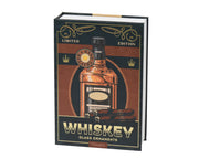 Pendente libro whiskey in vetro glitter 7,1 x 2,9 x 9,6 cm colori modello assortito Peraga Christmas