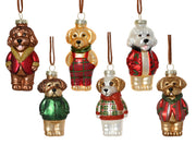 Cani Lucidi decorazione natalizia appendibile modello assortito H10.9cm