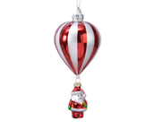 DECORAZIONE MONGOLFIERA H.15 ROSSO/BIANCO DA APPENDERE