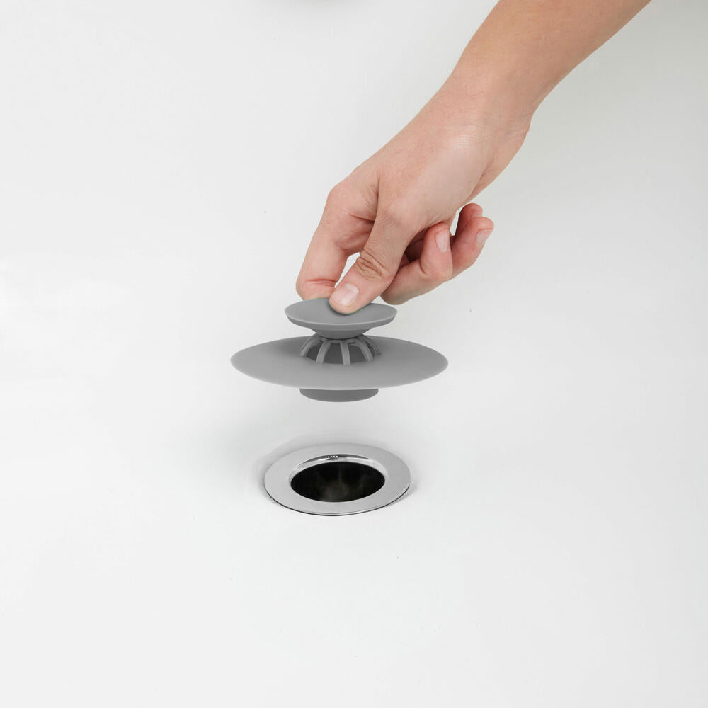 Tappo per Vasca e Filtro Capelli Flex D 9 cm Grigio UMBRA