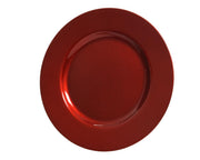 SOTTOPIATTO NATALIZIO IN PLASTICA 25CM ROSSO