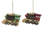 Pendente treno in vetro 10,5 x 4,5 x 8 cm multicolore Peraga Christmas
