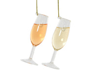 Calice Vino decorazione natalizia appendibile modello assortito Giallo H12.2cm