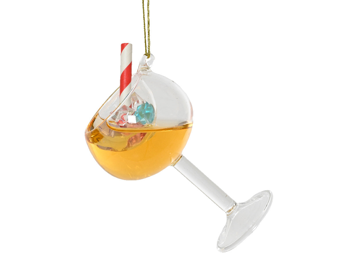 Cocktail Trasparente decorazione natalizia appendibile H11.5cm
